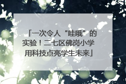 一次令人“哇哦”的实验！二七区佛岗小学用科技点亮学生未来